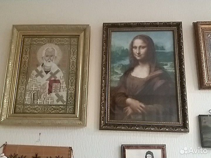 Мона лиза (счетный крест вышивка)