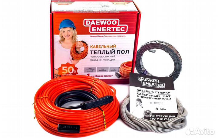 Двухжильный кабельный тёплый пол daewoo enertec