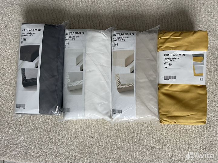 Оригинал Простынь на резинке 160 200 Nattjasmin