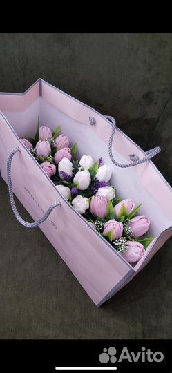 Мыло ручной работы. Букеты тюльпанов