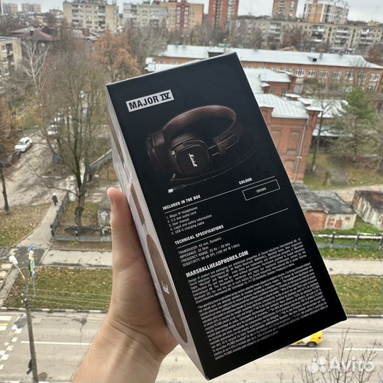 Наушники marshall major 4 оригинал технопарк