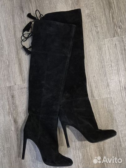 Сапоги женские демисезонные 38 натуральная замша