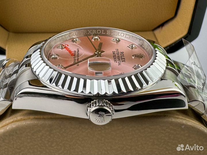 Женские часы Rolex Datejust розовые