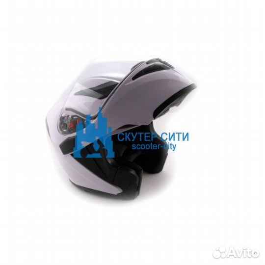 Шлем модуляр Ataki FF902 Solid белый глянцевый р-р