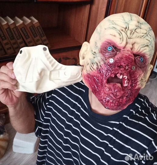 Маска латекс карнавал, зомби