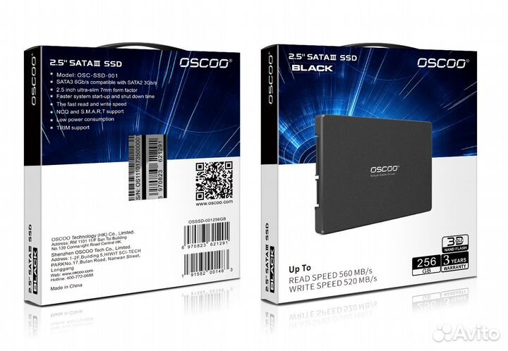 SSD Диски ссд 256 Гб oscoo для пк и ноутбука