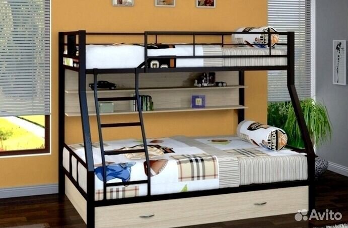 Кровати металлические двухъярусные