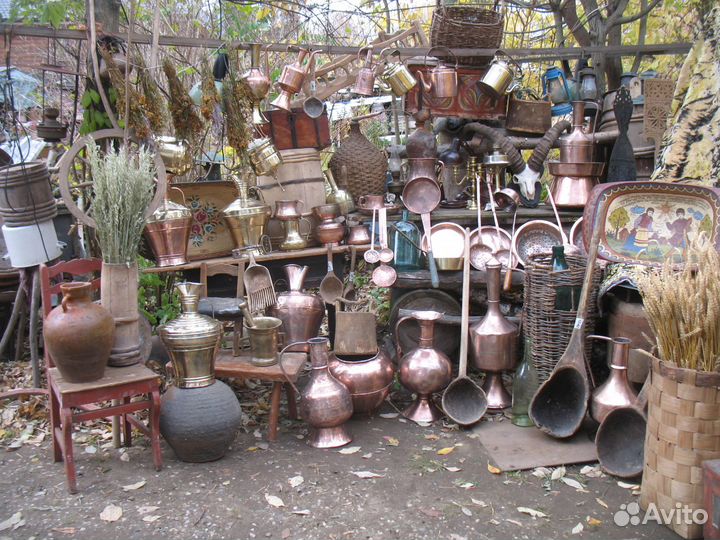 Чайник медный латунный старинный пр. и аренда