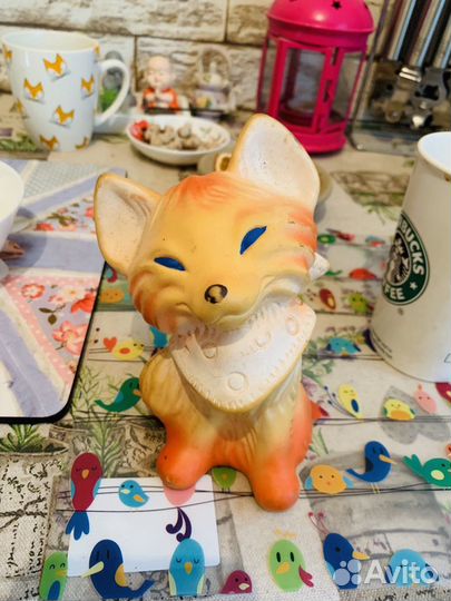 Игрушка СССР резиновая «Лиса», коллекционирование