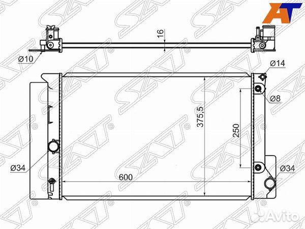 Радиатор toyota auris #ZE15# 06-11, toyota auris #