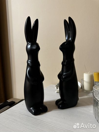Статуэтки для интерьера зайки кролики