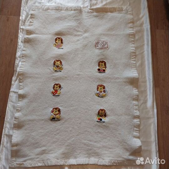 Одеяло детское шерстяное, байковое