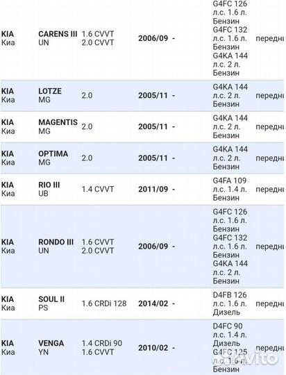 Натяжитель цепи привода грм Hyundai / KIA