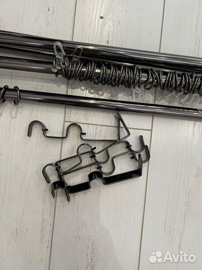 Карнизы для штор двухрядный металлический 3 метра