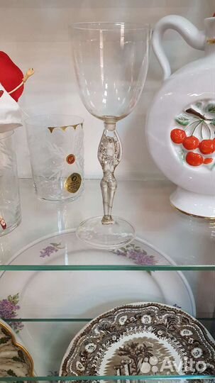 Фужер старый ручной работы стекло