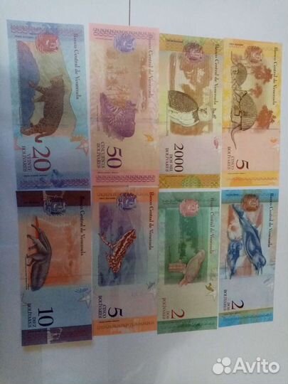 Банкноты животный мир Венесуэлы