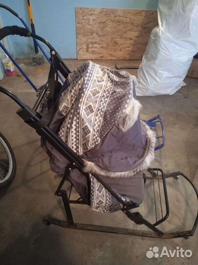Детские санки коляска