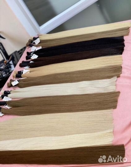 Волосы для наращивания срезы премиум