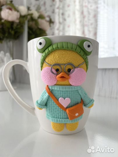 Кружки с декором из полимерной глины