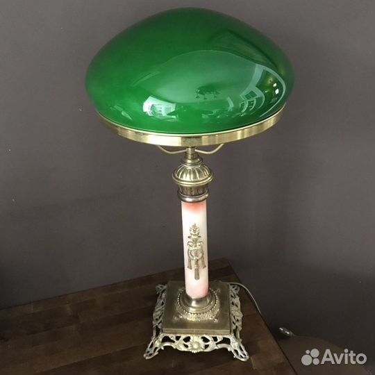 Лампа антикварная бронза/мрамор начало 20 века