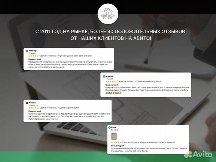 Оценка недвижимости, земли, авто, бизнеса