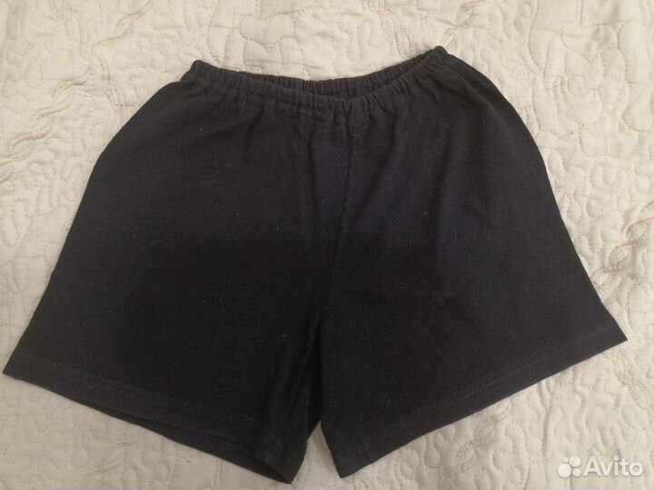 Шорты черные х/б на 5-8 лет