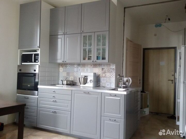 Кухонный гарнитур Серый глянец