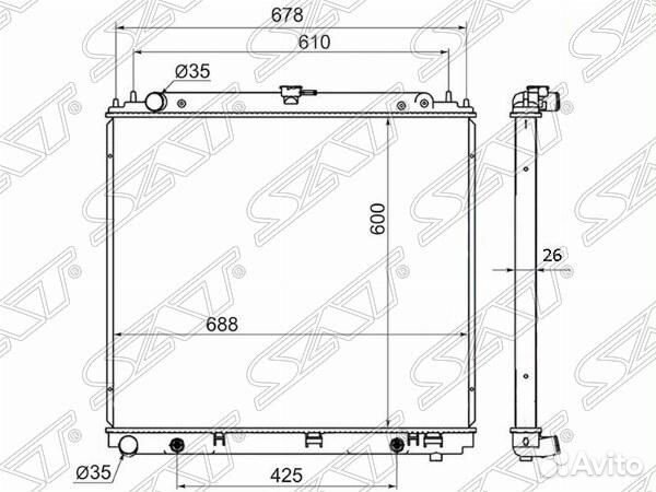Радиатор Nissan Navara 04-15 / Pathfinder 04-14
