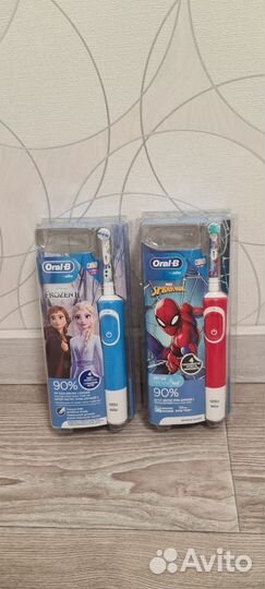 Новая детская электрическая зубная щётка Oral-b