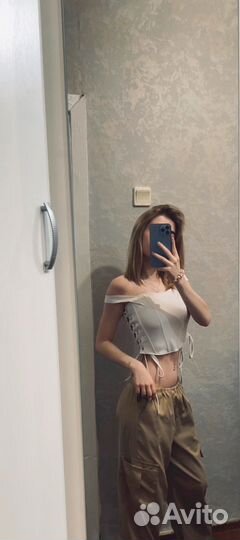 Штаны карго, бежевые, xs