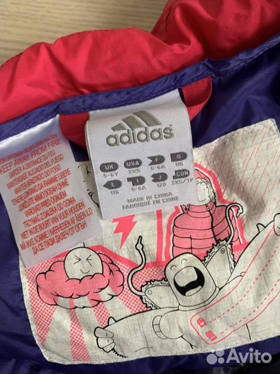 Пуховик adidas для девочки 116