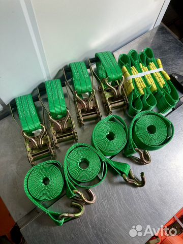 Комплект ремней для эвакуатора (обычные крюки)