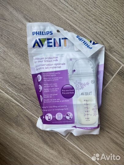 Пакеты для хранения грудного молока avent