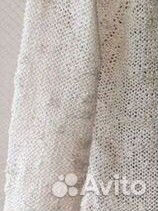 Свитер молочного цвета с бахромой 44-46