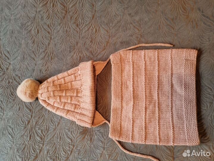 Комплект шапка и снуд для девочки