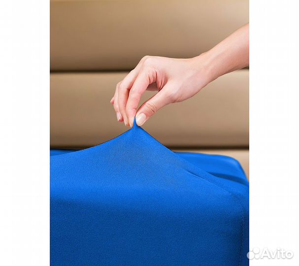 Простынь GoodNight Трикотаж 160х200х20 Лазурный на