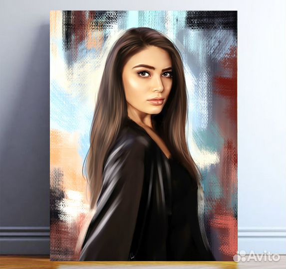 Подарок / Портрет по фото / Печать на холсте