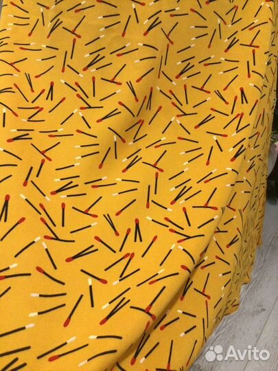 Платье оранжевое со спичками новая коллекция 42-44