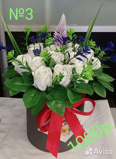 Букет из мыльных роз