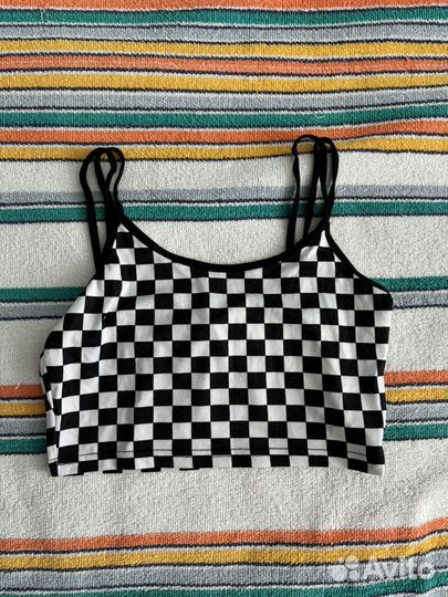 Топ в клетку женский