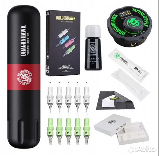 Тату машинка, Набор для татуировок Dragonhawk M8