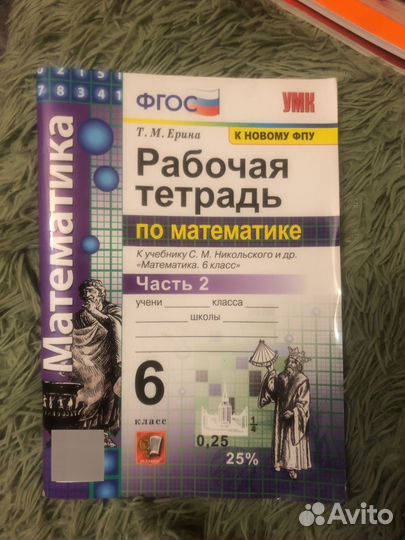 Рабочая тетрадь по математике 6 класс 2 часть