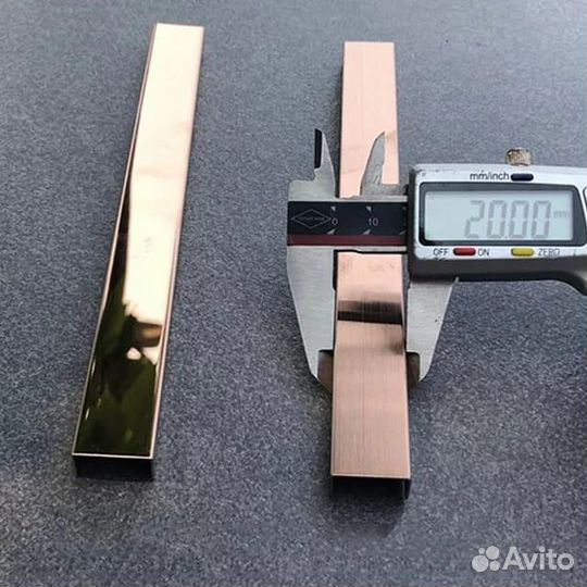 Молдинг П-образный розовое золото глянец