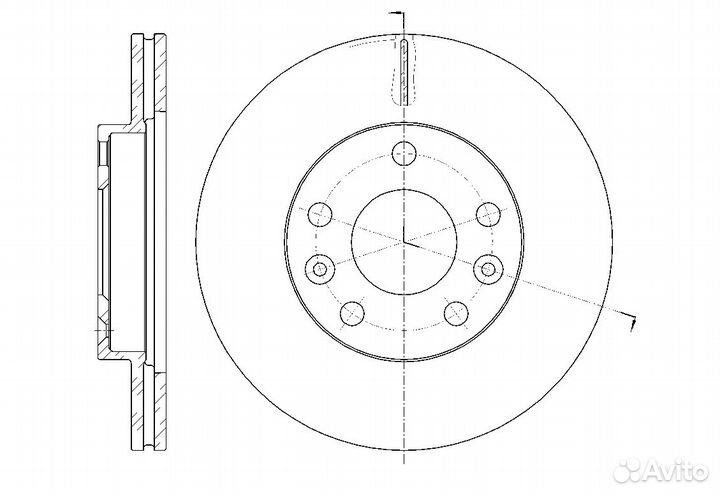 Диск тормозной вентилируемый G-brake GR-21333