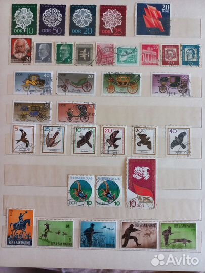 Марки гдр,Сан-Марино,Корея,Румыния,Чехословакия