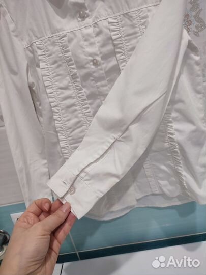 Рубашки, блузки в школу белые 1-2 класс