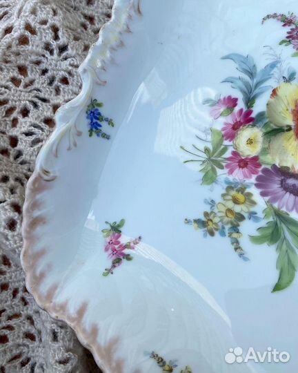 Фарфоровое блюдо Carl Tielsh, Дрезден