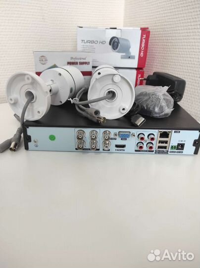 Комплект видеонаблюдения на 2 камеры уличных AHD