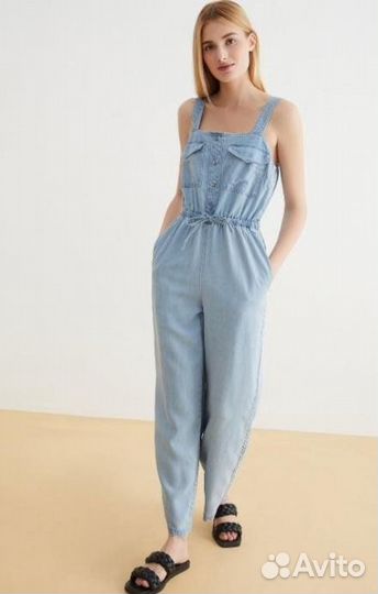 Джинсовый комбинезон женский 48