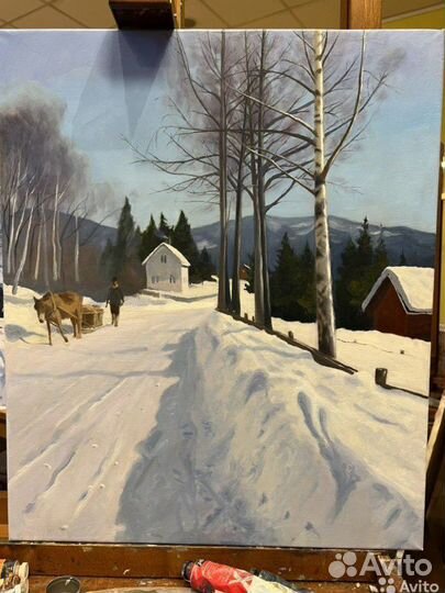 Картина маслом на холсте пейзаж